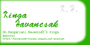 kinga havancsak business card